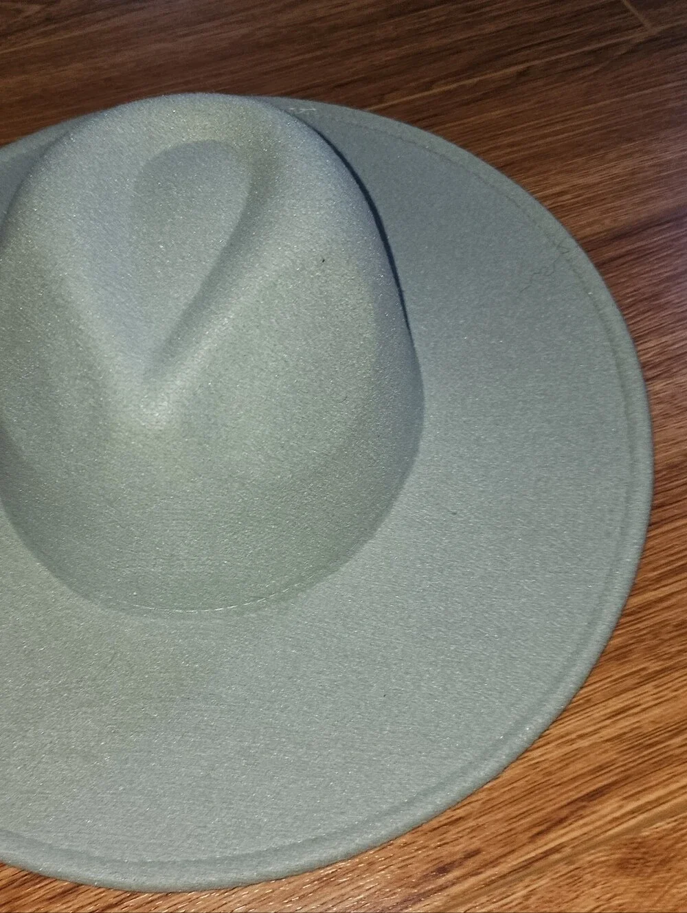 Anthropologie Sage Green Polyester Felt Rancher Hat
